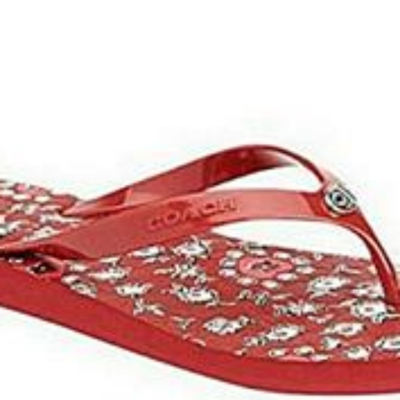 coach flip flops womens